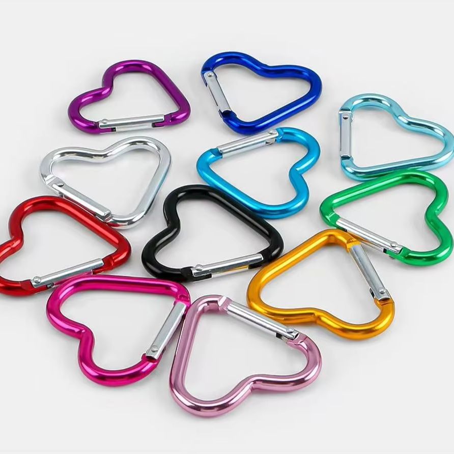 Pet Supplies Direct - 5 Stück Aluminiumlegierung Bunte Herzförmige Federverschlüsse