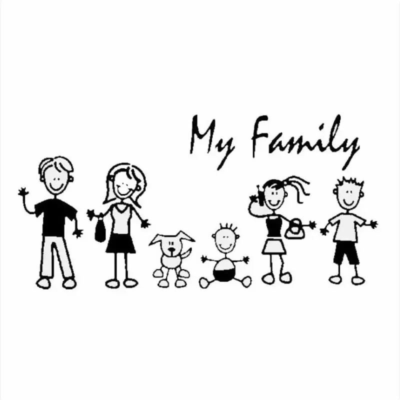 Pet Supplies Direct - Auto Aufkleber Familie Stick Figur Kind