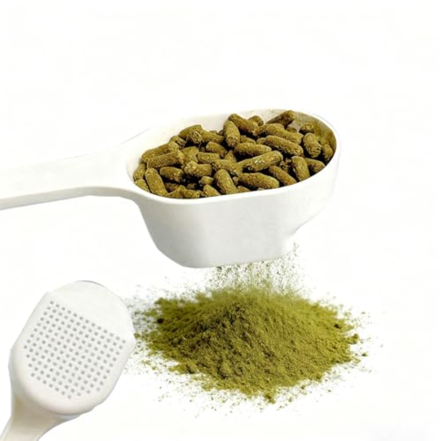 Rabbit Pellet Feeder - Kaninchenfuttersieb für Futtermittel und Pulver, Kleintierfuttersieblöffel