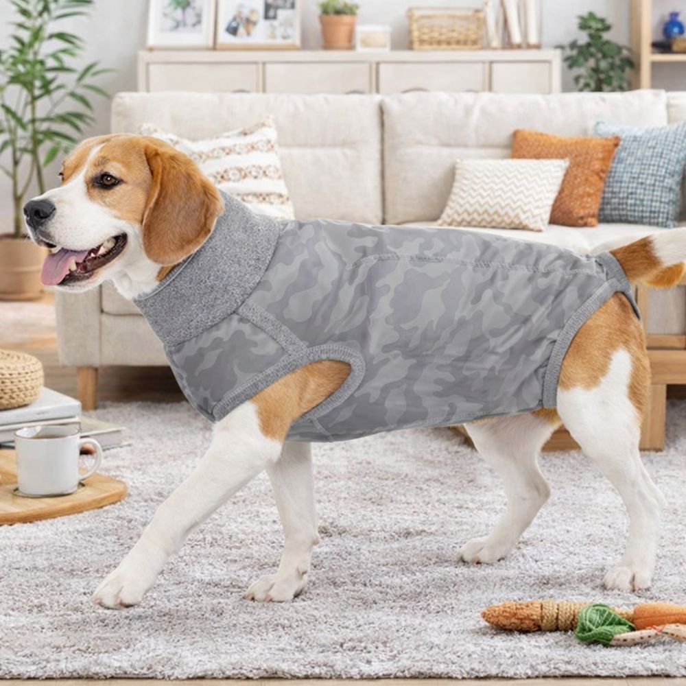 Dog Anxiety Vest - Elastischer Hunde-Erholungsanzug, weicher, waschbarer Hunde-Sterilisationsanzug, atmungsaktive